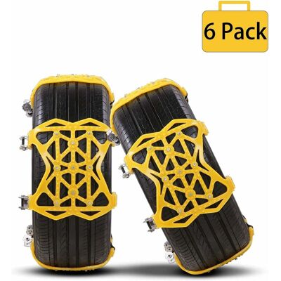 OEM 6 Cadenas Universales Para Nieve De Coche, Fáciles De Instalar, Antideslizantes Y Ajustables, Aptas Para La Mayoría De Vehículos, Suv Con Neumáticos De 165-265 Mm De Ancho (color Amarillo). OEM 6 Cadenas Universales Para Nieve De Coche, Fáciles De Instalar, Antideslizantes Y Ajustables, Aptas Para La Mayoría De Vehículos, Suv Con Neumáticos De 165-265 Mm De Ancho (color Amarillo).