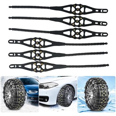 OEM Juego De 6 Cadenas Antideslizantes Universales Para Nieve, Aptas Para Neumáticos De Coche, Todoterreno Y Suv. OEM Juego De 6 Cadenas Antideslizantes Universales Para Nieve, Aptas Para Neumáticos De Coche, Todoterreno Y Suv.