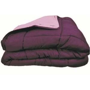 LES TENDANCES Couette Chaude Microfibre 400 Gr/m2 Calgary Prune + Parme 240x260cm LES TENDANCES Couette Chaude Microfibre 400 Gr/m2 Calgary Prune + Parme 240x260cm