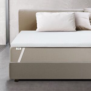 The White Stone - Topper 135 X 195 En Espuma Viscoelástica Altura De 6 Cm Cubrecolchón Con Funda Desenfundable Antibacteriana Y Antifúngica The White Stone - Topper 135 X 195 En Espuma Viscoelástica Altura De 6 Cm Cubrecolchón Con Funda Desenfundable Antibacteriana Y Antifúngica