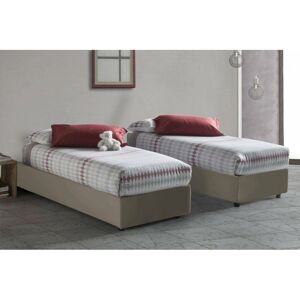 Cama Individual Anita, Cama Contenedor Con Tapizado En Ecopiel, 100% Made In Italy, Apertura Lateral, Con Colchón Cm 80x190 Incluido, Tórtola, Con Embalaje Reforzado - Talamo Italia Cama Individual Anita, Cama Contenedor Con Tapizado En Ecopiel, 100% Made In Italy, Apertura Lateral, Con Colchón Cm 80x190 Incluido, Tórtola, Con Embalaje Reforzado - Talamo Italia