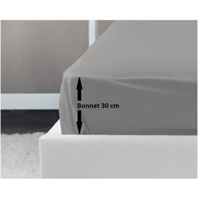 Sábana bajera ajustable Lovely Home - 160x200 - Gris claro Sábana bajera ajustable Lovely Home - 160x200 - Gris claro