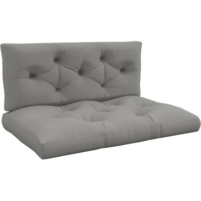 TORMATOR Cojín De Asiento, Almohadilla De Asiento, Almohadilla De Asiento Tapizada, Con Capitoné, 120 X 80 X 12 Cm, Gris TORMATOR Cojín De Asiento, Almohadilla De Asiento, Almohadilla De Asiento Tapizada, Con Capitoné, 120 X 80 X 12 Cm, Gris