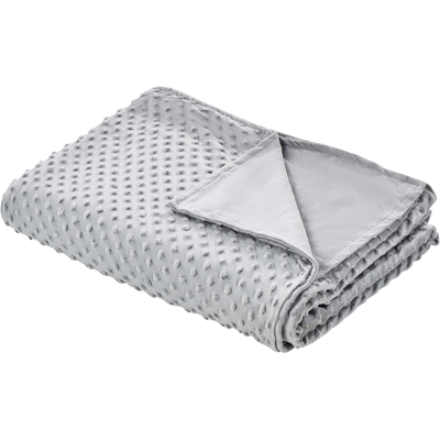 BELIANI Funda De Manta Pesada Moderna Nórdica Tejido Poliéster Lunares 135 X 200 Cm Gris Callisto BELIANI Funda De Manta Pesada Moderna Nórdica Tejido Poliéster Lunares 135 X 200 Cm Gris Callisto