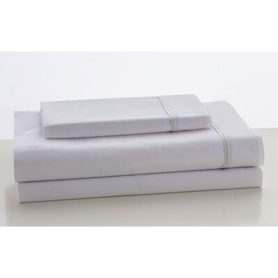 Juego de Sábanas de Algodón Fijalo - 600 Hilos - Blanco - Cama 200 cm Juego de Sábanas de Algodón Fijalo - 600 Hilos - Blanco - Cama 200 cm