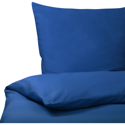 Beliani HARMONRIDGE Conjunto de Ropa de Cama de Algodón Azul Oscuro Beliani HARMONRIDGE Conjunto de Ropa de Cama de Algodón Azul Oscuro