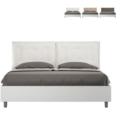 ITAMOBY Contenedor Cama Matrimonio 160x190cm Cojines Madera Egos Annalisa Color: Blanco - Versión: Modelo Estándar ITAMOBY Contenedor Cama Matrimonio 160x190cm Cojines Madera Egos Annalisa Color: Blanco - Versión: Modelo Estándar