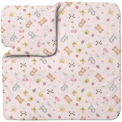 Waldin Ropa De Cama Bambú Bebé Sin Funda, Edredón Y Almohada 75x75 Cm, Candycute Rosa Waldin Ropa De Cama Bambú Bebé Sin Funda, Edredón Y Almohada 75x75 Cm, Candycute Rosa