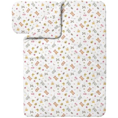 Waldin Ropa De Cama Bambú Bebé Sin Funda, Edredón Y Almohada 100x135 Cm, Candycute Blanco Waldin Ropa De Cama Bambú Bebé Sin Funda, Edredón Y Almohada 100x135 Cm, Candycute Blanco