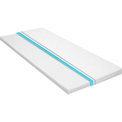 vidaXL Protector de colchón 120x200 cm espuma fría perfil huevo - Blanco vidaXL Protector de colchón 120x200 cm espuma fría perfil huevo - Blanco