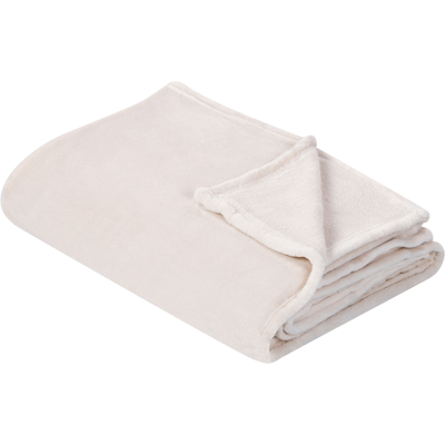Manta Beliani Blanco Roto 150x200cm Poliéster Suave - Manta Manta Beliani Blanco Roto 150x200cm Poliéster Suave - Manta