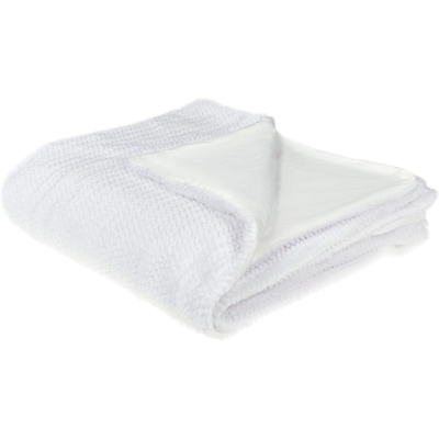 Beliani Manta de poliéster blanca 200 x 220 cm - Cubre-Lit Muy Suave y Cálido Beliani Manta de poliéster blanca 200 x 220 cm - Cubre-Lit Muy Suave y Cálido