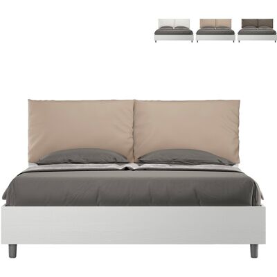 ITAMOBY Contenedor Cama Matrimonio 160x190cm Cojines Madera Egos Antea Color: Beige - Versión: Modelo Estándar ITAMOBY Contenedor Cama Matrimonio 160x190cm Cojines Madera Egos Antea Color: Beige - Versión: Modelo Estándar