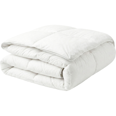 BELIANI Edredón Blanco Algodón Japara Tamaño Extra Grande 240 X 220 Cm Relleno Plumón De Pato Dormitorio Grossglockner BELIANI Edredón Blanco Algodón Japara Tamaño Extra Grande 240 X 220 Cm Relleno Plumón De Pato Dormitorio Grossglockner