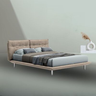 IPERBRIKO Cama Matrimonial Beige 190x12x82 Cm IPERBRIKO Cama Matrimonial Beige 190x12x82 Cm