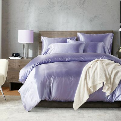 OEM Juego De Ropa De Cama De Seda, Juego De Edredón De Excelente Calidad, Edredón Y Fundas De Almohada Suaves Y Sedosos, Tamaño Doble, Azul OEM Juego De Ropa De Cama De Seda, Juego De Edredón De Excelente Calidad, Edredón Y Fundas De Almohada Suaves Y Sedosos, Tamaño Doble, Azul