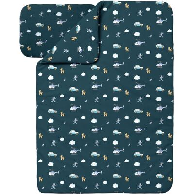 Waldin Ropa De Cama Bambú Bebé Sin Funda, Edredón Y Almohada 100x135 Cm, Policía Azul Oscuro Waldin Ropa De Cama Bambú Bebé Sin Funda, Edredón Y Almohada 100x135 Cm, Policía Azul Oscuro