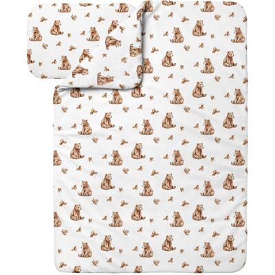 Waldin Ropa De Cama Bambú Bebé Sin Funda, Edredón Y Almohada 100x135 Cm, Ositos Blanco Waldin Ropa De Cama Bambú Bebé Sin Funda, Edredón Y Almohada 100x135 Cm, Ositos Blanco