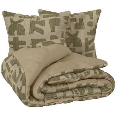 Juego De Cama Nyero, 220 X 240 Cm, Verde - Atmosphera Créateur D'Intérieur Juego De Cama Nyero, 220 X 240 Cm, Verde - Atmosphera Créateur D'Intérieur