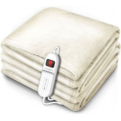Sinnlein Manta Calienta Camas Eléctrica 160x120cm Crema Temporizador Sinnlein Manta Calienta Camas Eléctrica 160x120cm Crema Temporizador