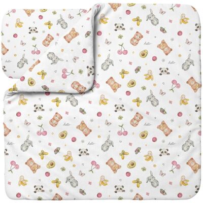 Waldin Ropa De Cama Bambú Bebé Sin Funda, Edredón Y Almohada 75x75 Cm, Candycute Blanco Waldin Ropa De Cama Bambú Bebé Sin Funda, Edredón Y Almohada 75x75 Cm, Candycute Blanco