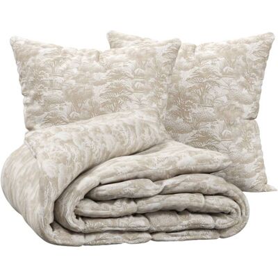 Juego De Cama Jouy, 220 X 240 Cm, Color Beige - Atmosphera Créateur D'Intérieur Juego De Cama Jouy, 220 X 240 Cm, Color Beige - Atmosphera Créateur D'Intérieur