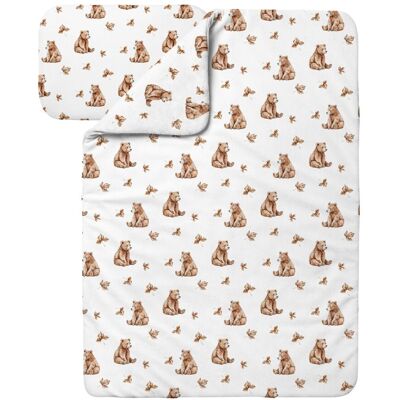 Waldin Ropa De Cama Bambú Bebé Sin Funda, Edredón Y Almohada 90x120 Cm, Ositos Blanco Waldin Ropa De Cama Bambú Bebé Sin Funda, Edredón Y Almohada 90x120 Cm, Ositos Blanco