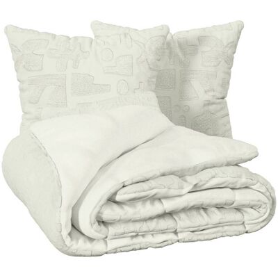 Juego De Cama Nyero, 220 X 240 Cm, Blanco - Atmosphera Créateur D'Intérieur Juego De Cama Nyero, 220 X 240 Cm, Blanco - Atmosphera Créateur D'Intérieur