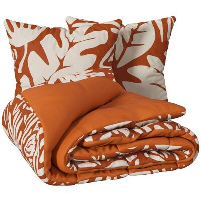 Juego De Cama Homy, 220 X 240 Cm, Naranja - Atmosphera Créateur D'Intérieur Juego De Cama Homy, 220 X 240 Cm, Naranja - Atmosphera Créateur D'Intérieur