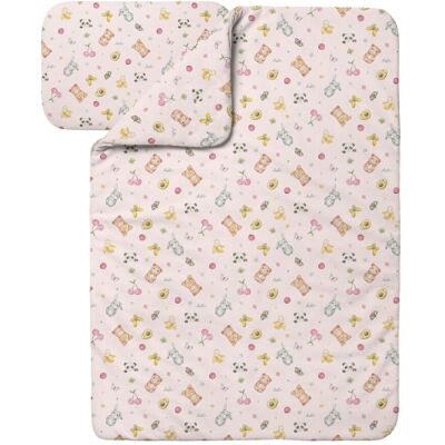 Waldin Ropa De Cama Bambú Bebé Sin Funda, Edredón Y Almohada 90x120 Cm, Candycute Rosa Waldin Ropa De Cama Bambú Bebé Sin Funda, Edredón Y Almohada 90x120 Cm, Candycute Rosa