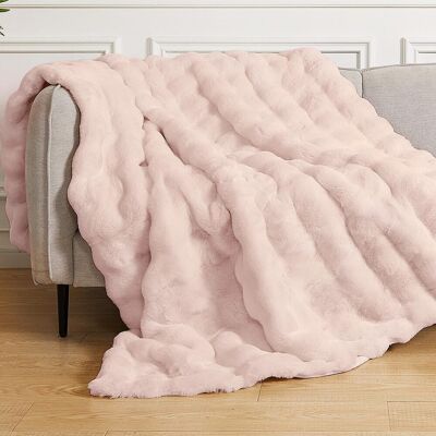 OEM Manta Rosa De Piel Sintética, A Cuadros Esponjosos, 100x160 Cm, Manta Suave Y Cálida De Forro Polar Para Sofá O Cama. OEM Manta Rosa De Piel Sintética, A Cuadros Esponjosos, 100x160 Cm, Manta Suave Y Cálida De Forro Polar Para Sofá O Cama.