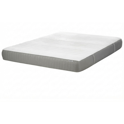 Colchón de Espuma Viscoelástica Beliani - Blanco Gris Tejido Realeza Colchón de Espuma Viscoelástica Beliani - Blanco Gris Tejido Realeza
