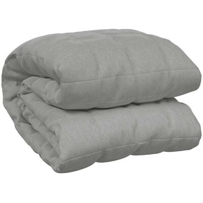 vidaXL Manta con peso gris 220x260 cm 11 kg tela vidaXL Manta con peso gris 220x260 cm 11 kg tela