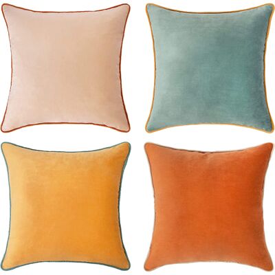 OEM Fundas De Cojín Decorativas De Terciopelo, Juego De 4 Piezas (45 X 45 Cm), Doble Cara Rosa/azul, Se Permite Combinar Los Colores, Rellenos De Almohada No Incluidos. OEM Fundas De Cojín Decorativas De Terciopelo, Juego De 4 Piezas (45 X 45 Cm), Doble Cara Rosa/azul, Se Permite Combinar Los Colores, Rellenos De Almohada No Incluidos.