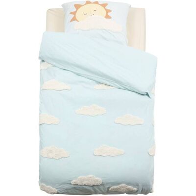 Ropa De Cama Tufy 140x200 Cm Azul Claro Con Estampado De Nubes - Atmosphera Créateur D'Intérieur Ropa De Cama Tufy 140x200 Cm Azul Claro Con Estampado De Nubes - Atmosphera Créateur D'Intérieur