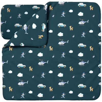 Waldin Ropa De Cama Bambú Bebé Sin Funda, Edredón Y Almohada 75x75 Cm, Policía Azul Oscuro Waldin Ropa De Cama Bambú Bebé Sin Funda, Edredón Y Almohada 75x75 Cm, Policía Azul Oscuro