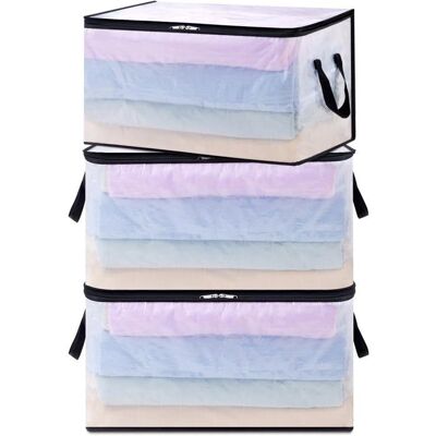 OEM Juego De 3 Bolsas Transparentes De 60 Litros Con Asas Para Guardar Ropa, Funda Nórdica, Ropa, Mantas Y Juguetes. Tuserxln OEM Juego De 3 Bolsas Transparentes De 60 Litros Con Asas Para Guardar Ropa, Funda Nórdica, Ropa, Mantas Y Juguetes. Tuserxln