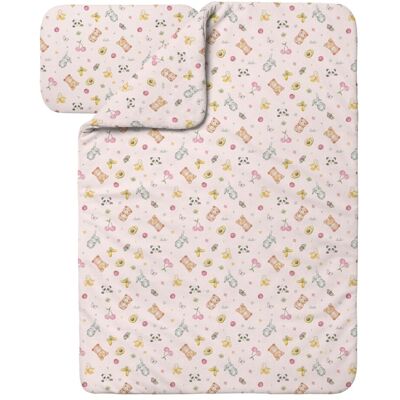 Waldin Ropa De Cama Bambú Bebé Sin Funda, Edredón Y Almohada 100x135 Cm, Candycute Rosa Waldin Ropa De Cama Bambú Bebé Sin Funda, Edredón Y Almohada 100x135 Cm, Candycute Rosa
