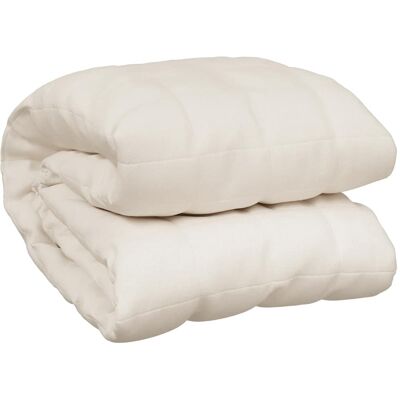 vidaXL Manta ponderada color crema claro 235x290 cm 15 kg tela (350769) vidaXL Manta ponderada color crema claro 235x290 cm 15 kg tela (350769)