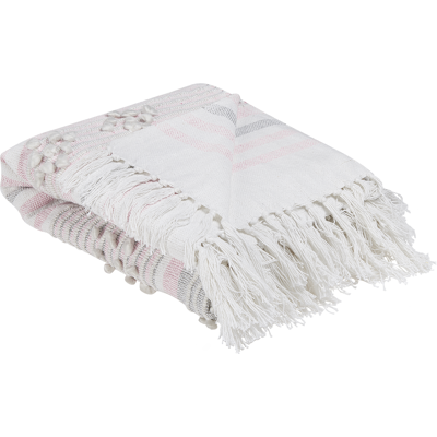 Beliani Manta Rosa 120x150cm Boho Acrílico Beliani Manta Rosa 120x150cm Boho Acrílico