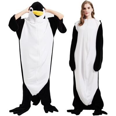 OEM Manta Con Capucha De Pingüino, De Franela Supersuave, Ideal Para Adolescentes Y Adultos Como Sudadera O Manta. OEM Manta Con Capucha De Pingüino, De Franela Supersuave, Ideal Para Adolescentes Y Adultos Como Sudadera O Manta.