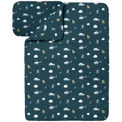 Waldin Ropa De Cama Bambú Bebé Sin Funda, Edredón Y Almohada 90x120 Cm, Policía Azul Oscuro Waldin Ropa De Cama Bambú Bebé Sin Funda, Edredón Y Almohada 90x120 Cm, Policía Azul Oscuro