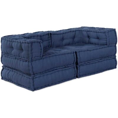 vidaXL - Pouffe Indigo - 70x70x54 cm - Azul marino - Pouffe Set vidaXL - Pouffe Indigo - 70x70x54 cm - Azul marino - Pouffe Set