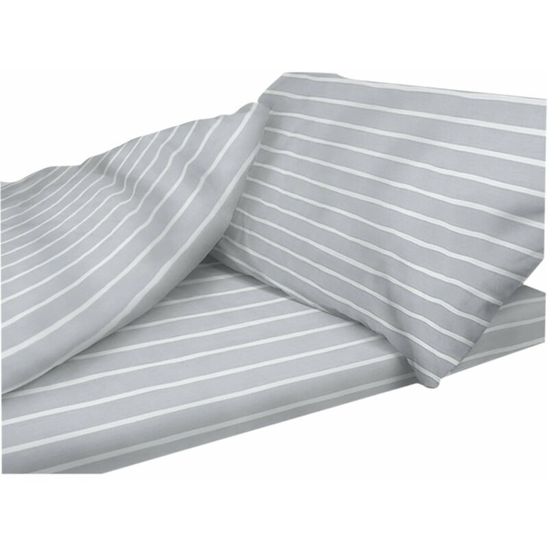 DUVALAY Saco de dormir de alto confort Duvalay Color - Gris a rayas, Modelo - 77 x 190 x 2.5 cm