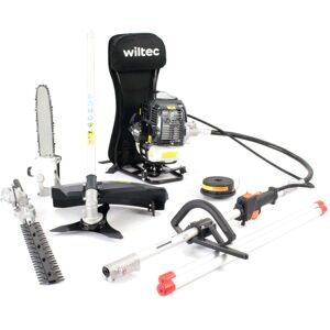 Wiltec - Multiherramienta De Jardín 4-en-1 Con Motor 2 Tiempos Incl. Alargador Cortasetos Y Podadora Wiltec - Multiherramienta De Jardín 4-en-1 Con Motor 2 Tiempos Incl. Alargador Cortasetos Y Podadora