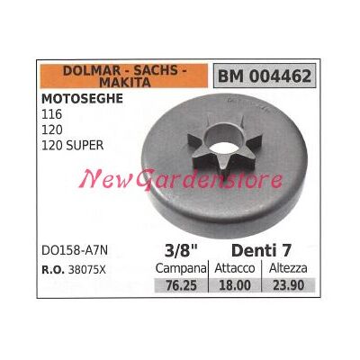 Piñón Dolmar Para Motosierra 116 120 120 Super .3/8' Dientes 7 004462 Piñón Dolmar Para Motosierra 116 120 120 Super .3/8' Dientes 7 004462