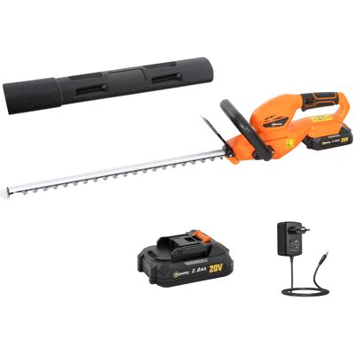 Outsunny Tijeras Cortasetos Eléctrico, Cortasetos Batería 18v Con Batería 2000mah, Hoja De Doble Acción 51 Cm, Motor Sin Escobillas, Cargador Naranja Outsunny Tijeras Cortasetos Eléctrico, Cortasetos Batería 18v Con Batería 2000mah, Hoja De Doble Acción 51 Cm, Motor Sin Escobillas, Cargador Naranja