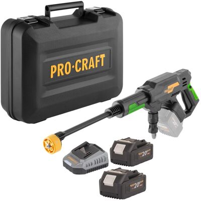 Limpiadora De Alta Presión A Batería Procraft Cw20bb, 20 V, 30 Bar, 180 L/h, Sin Escobillas + 2 Baterías De 4,0 Ah + Cargador + Maletín Limpiadora De Alta Presión A Batería Procraft Cw20bb, 20 V, 30 Bar, 180 L/h, Sin Escobillas + 2 Baterías De 4,0 Ah + Cargador + Maletín