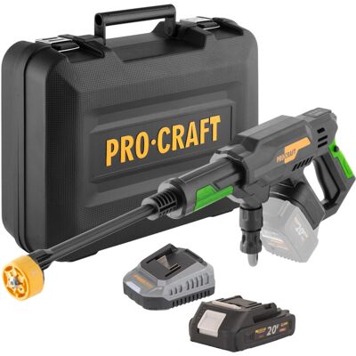 Limpiadora A Presión A Batería Procraft Cw20bb, 20 V, 30 Bar, 180 L/h, Sin Escobillas + 1 Batería De 2,0 Ah + Cargador + Maletín Limpiadora A Presión A Batería Procraft Cw20bb, 20 V, 30 Bar, 180 L/h, Sin Escobillas + 1 Batería De 2,0 Ah + Cargador + Maletín