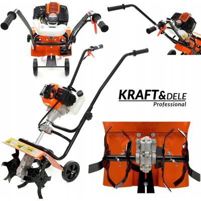 KRAFT Motocultor De Gasolina De 52 Cc, 9 Cv, 34 Cm, 6500 Rpm KRAFT Motocultor De Gasolina De 52 Cc, 9 Cv, 34 Cm, 6500 Rpm